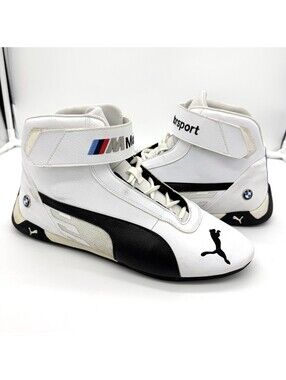 Puma BMW MMS Neo Cat Mid Motorsport White Sneakers Men Size 9 339932-02 Racing
